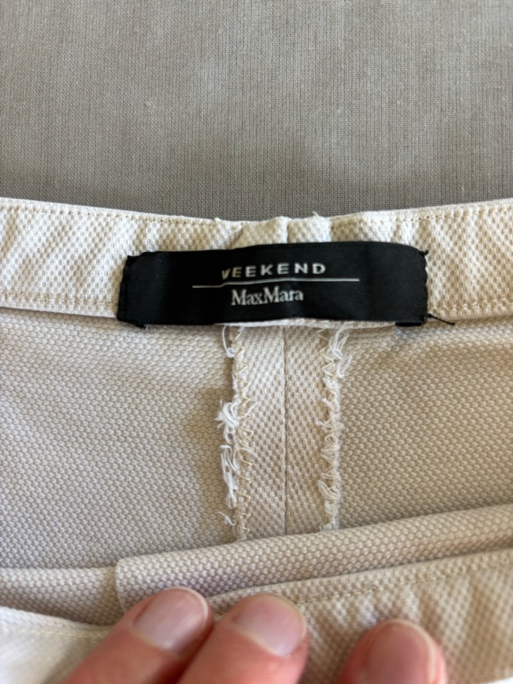 Weekend Max Mara Ivory A-Line Cream Skirt Pockets Side Zip Medium US 6-8 - Picture 4 of 8